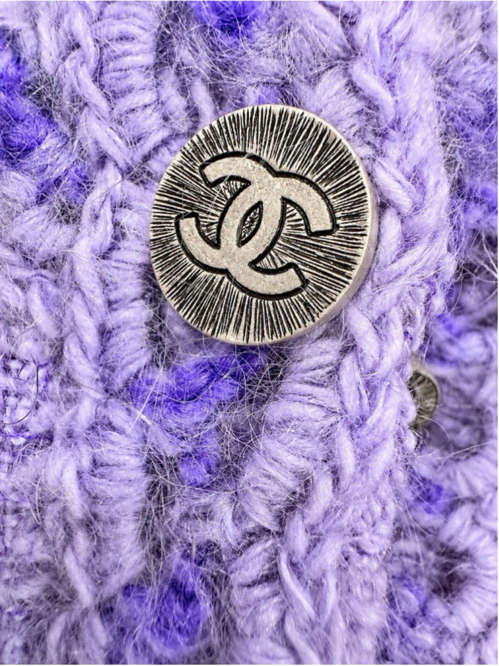 CHANEL 98A Lilac Tweed Jacket Maxi Skirt Suit Set FR 40 Karl Lagerfeld - Picture 9 of 16